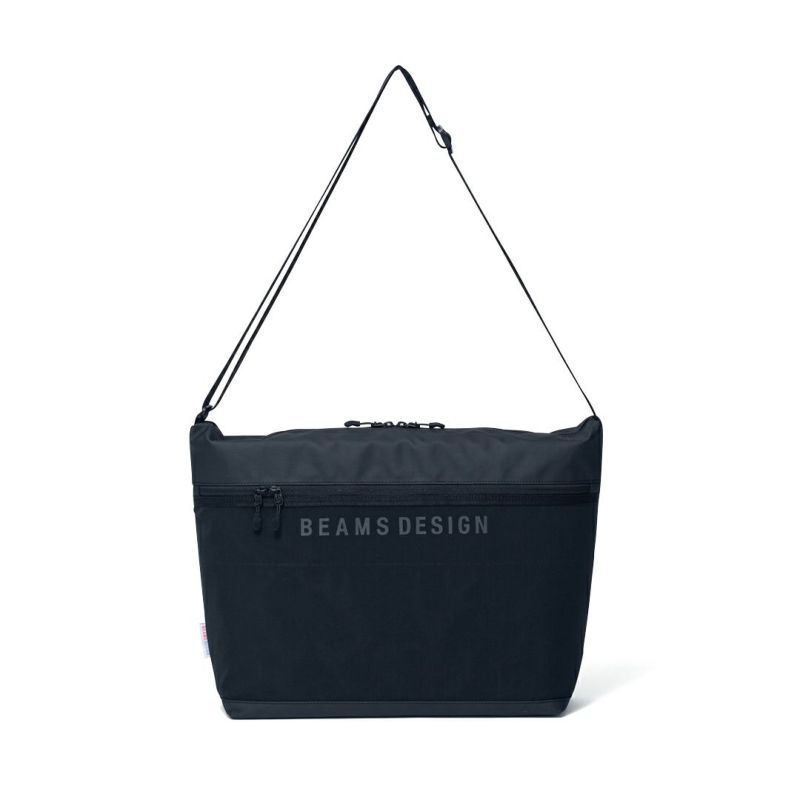 BEAMS DESIGN ELASTIC MESH ショルダーバッグ【BMMH0BSA】 ブラック