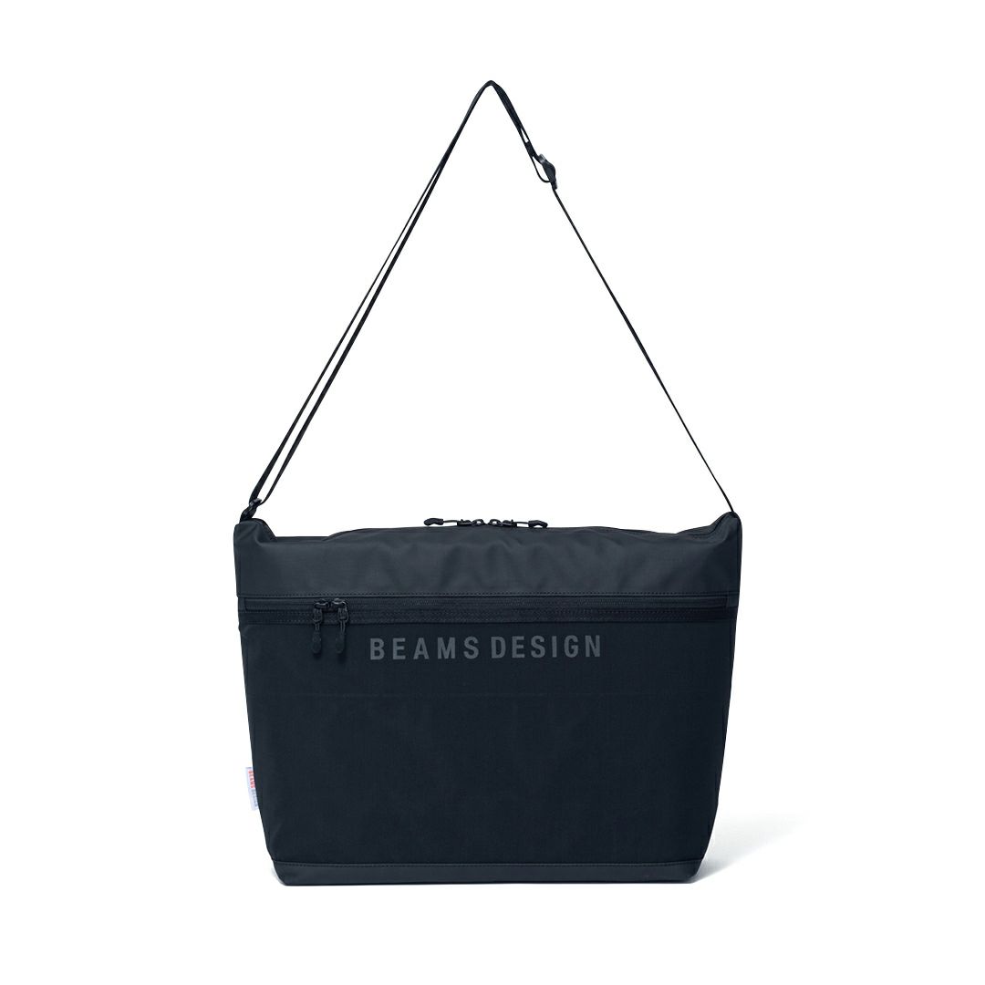 BEAMS DESIGN ELASTIC MESH ショルダーバッグ【BMMH0BSA】 ブラック