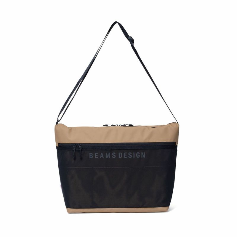 BEAMS DESIGN ELASTIC MESH ショルダーバッグ【BMMH0BSA】 サンドベージュ