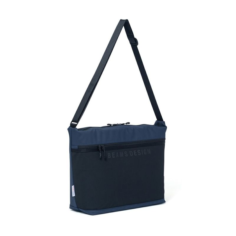 BEAMS DESIGN ELASTIC MESH ショルダーバッグ【BMMH0BSA】 ネイビー