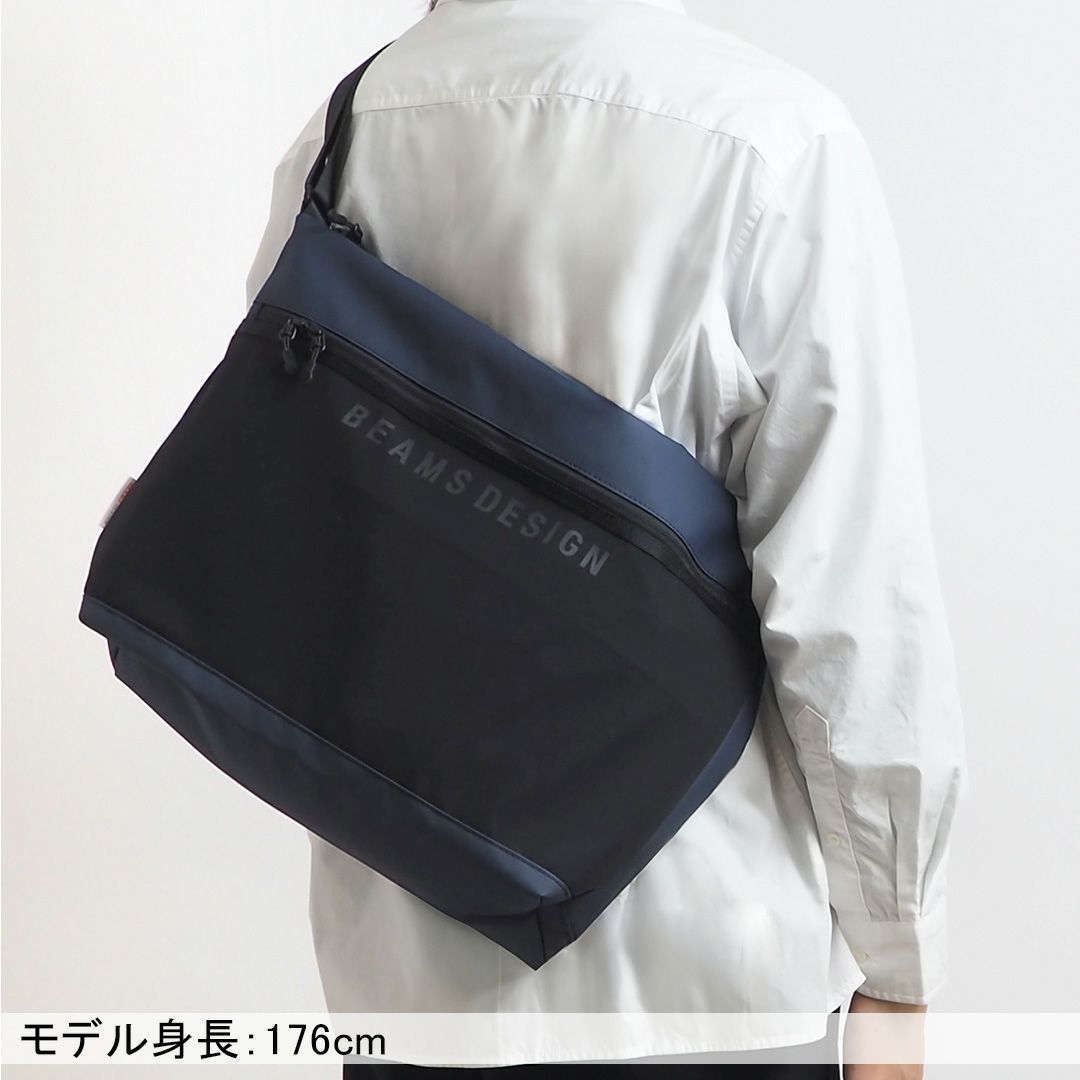 BEAMS DESIGN ELASTIC MESH ショルダーバッグ【BMMH0BSA】
