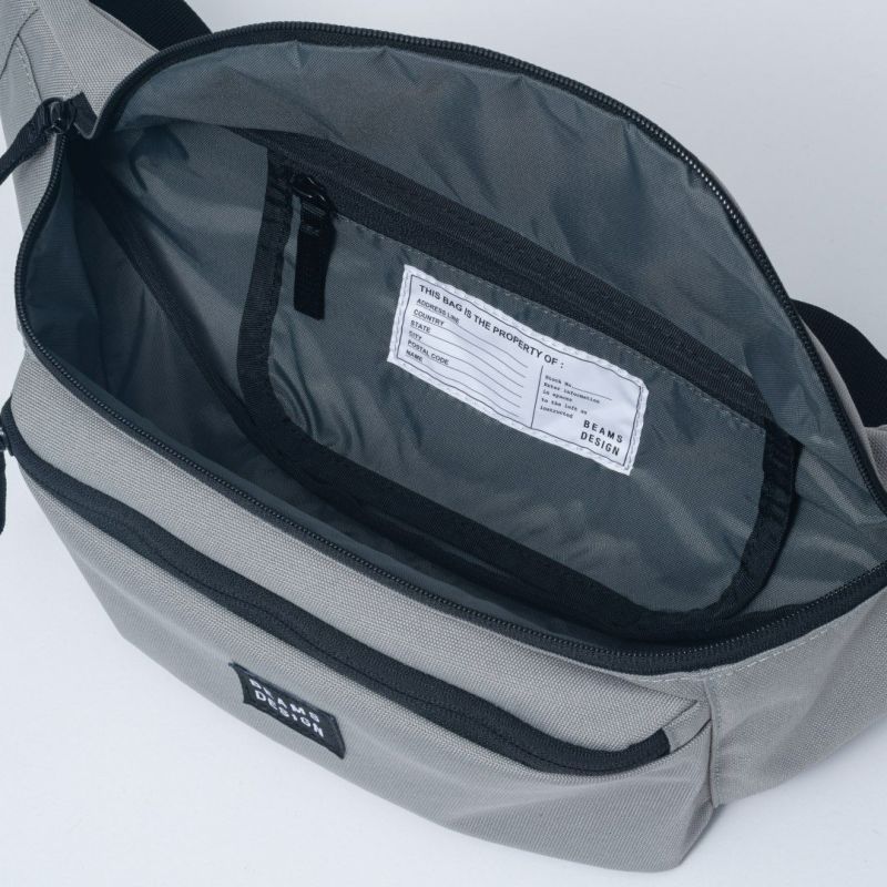 BEAMS DESIGN Every One 横型ボディバッグ グレー