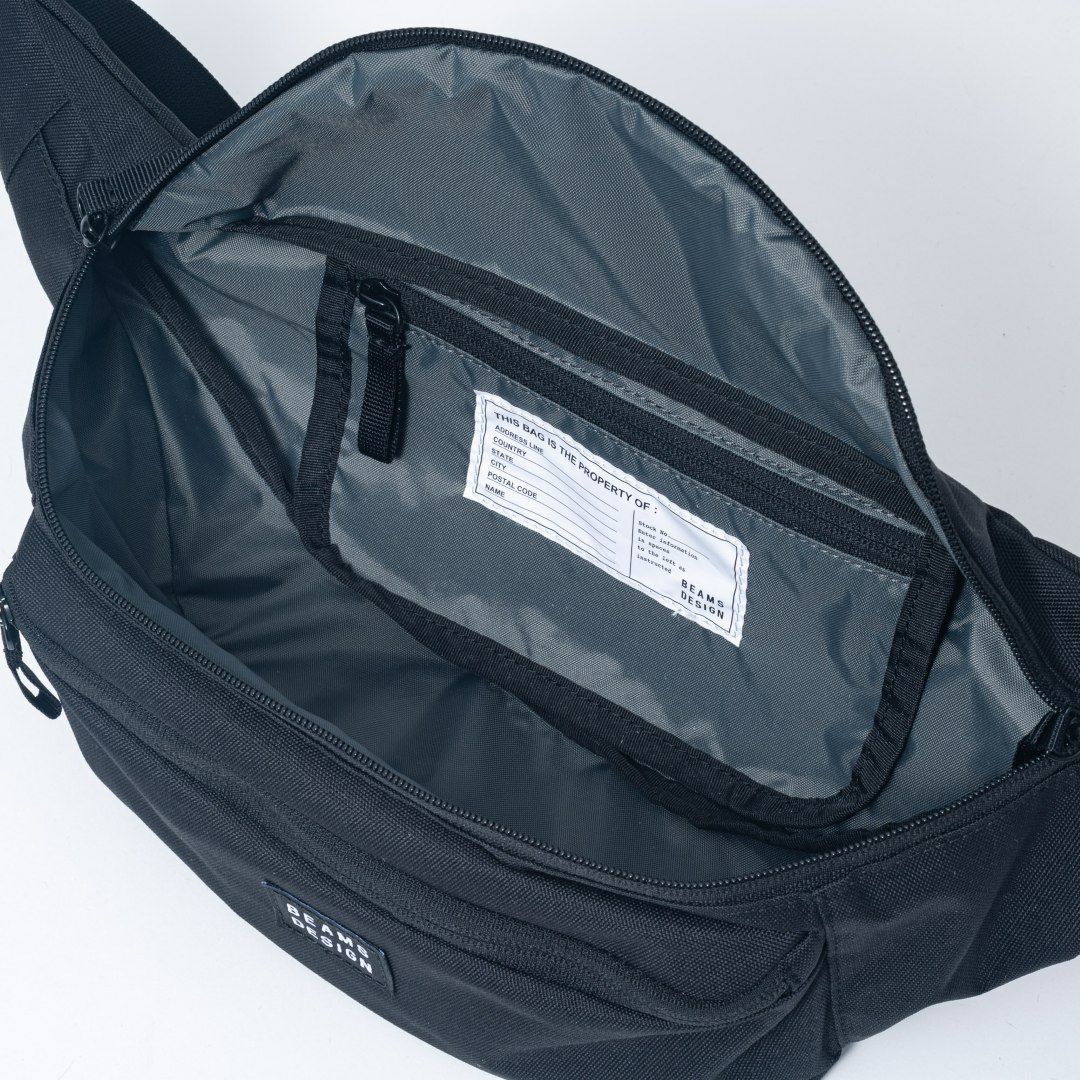 BEAMS DESIGN Every One 横型ボディバッグ ブラック