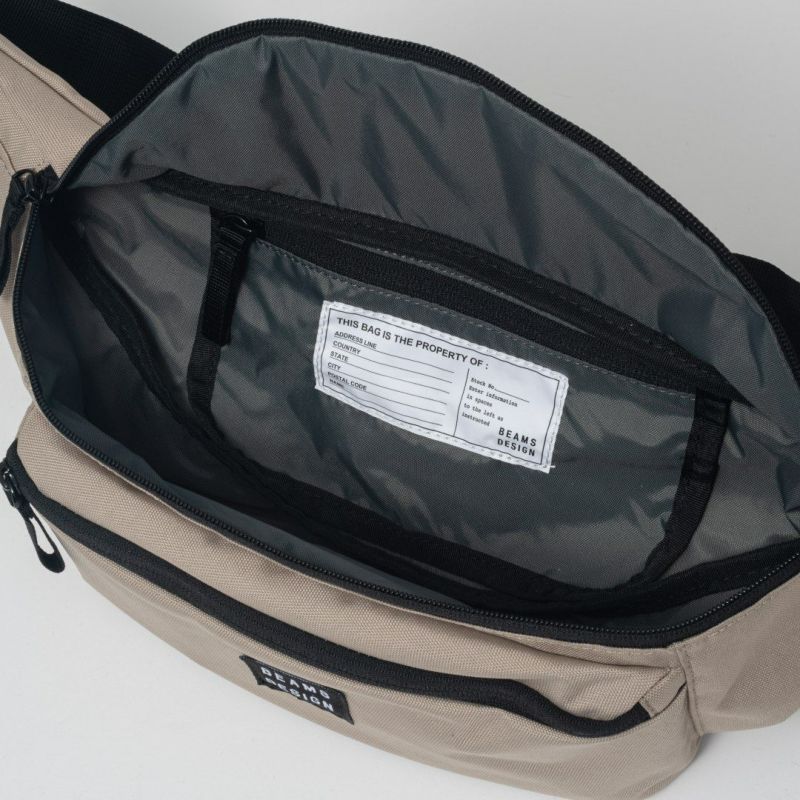 BEAMS DESIGN Every One 横型ボディバッグ ベージュ