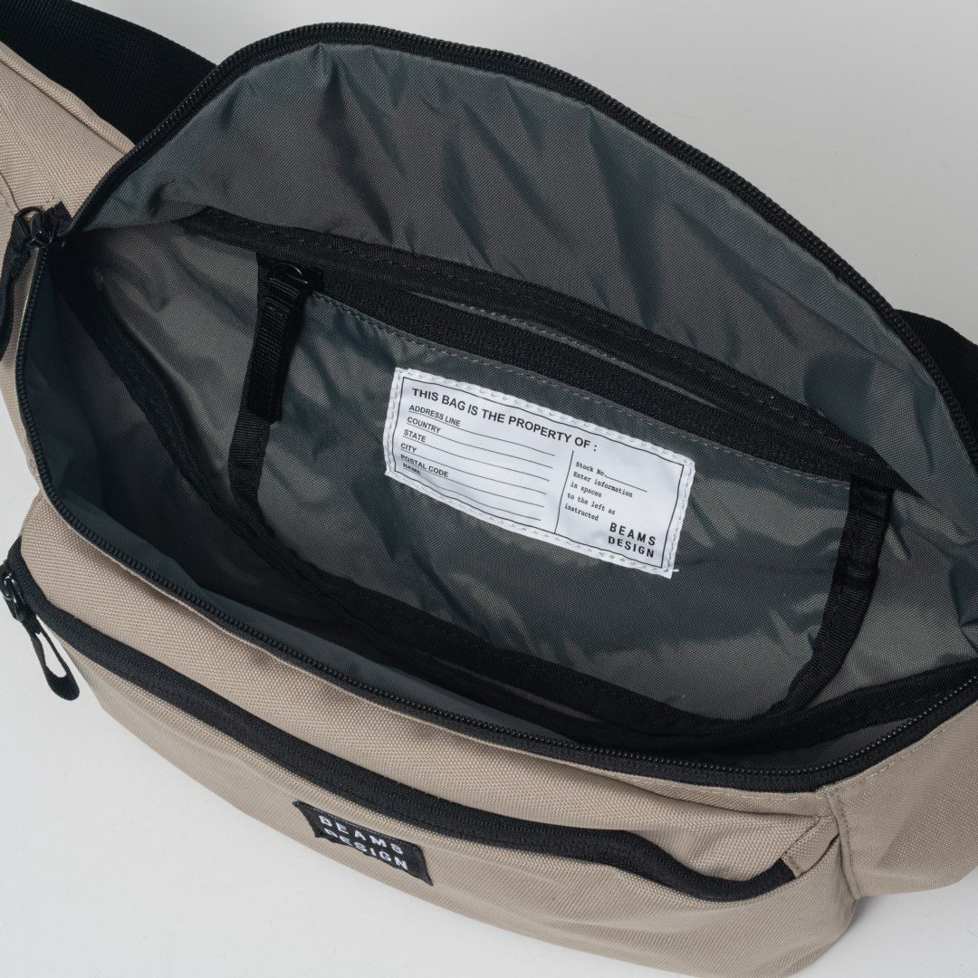 BEAMS DESIGN Every One 横型ボディバッグ ベージュ