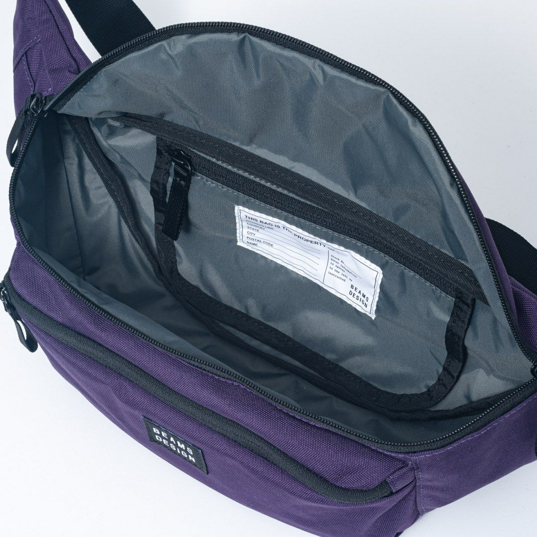 BEAMS DESIGN Every One 横型ボディバッグ パープル