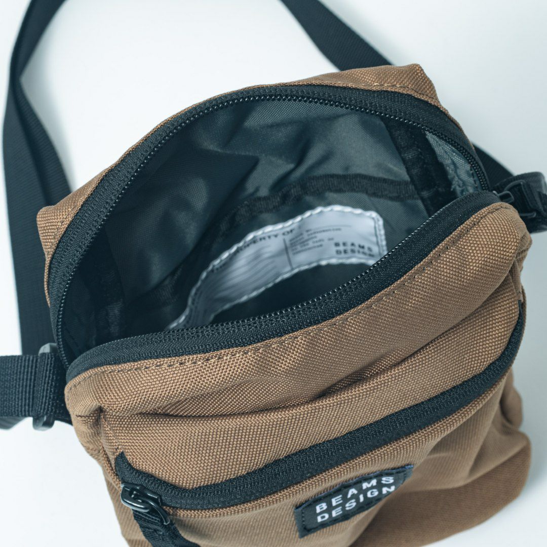 BEAMS DESIGN Every One 縦型ショルダーバッグ ブラウン