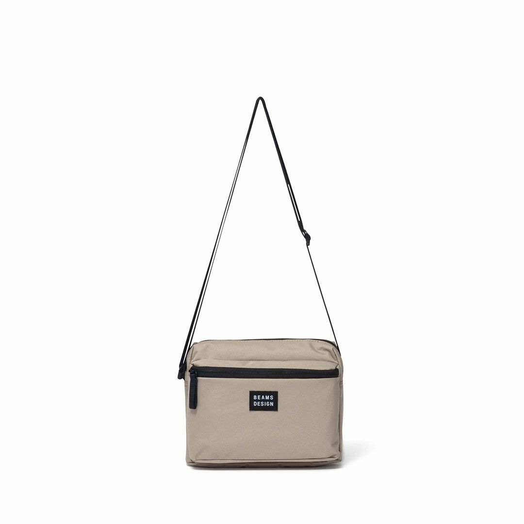 BEAMS DESIGN Every One 横型ショルダーバッグ ベージュ
