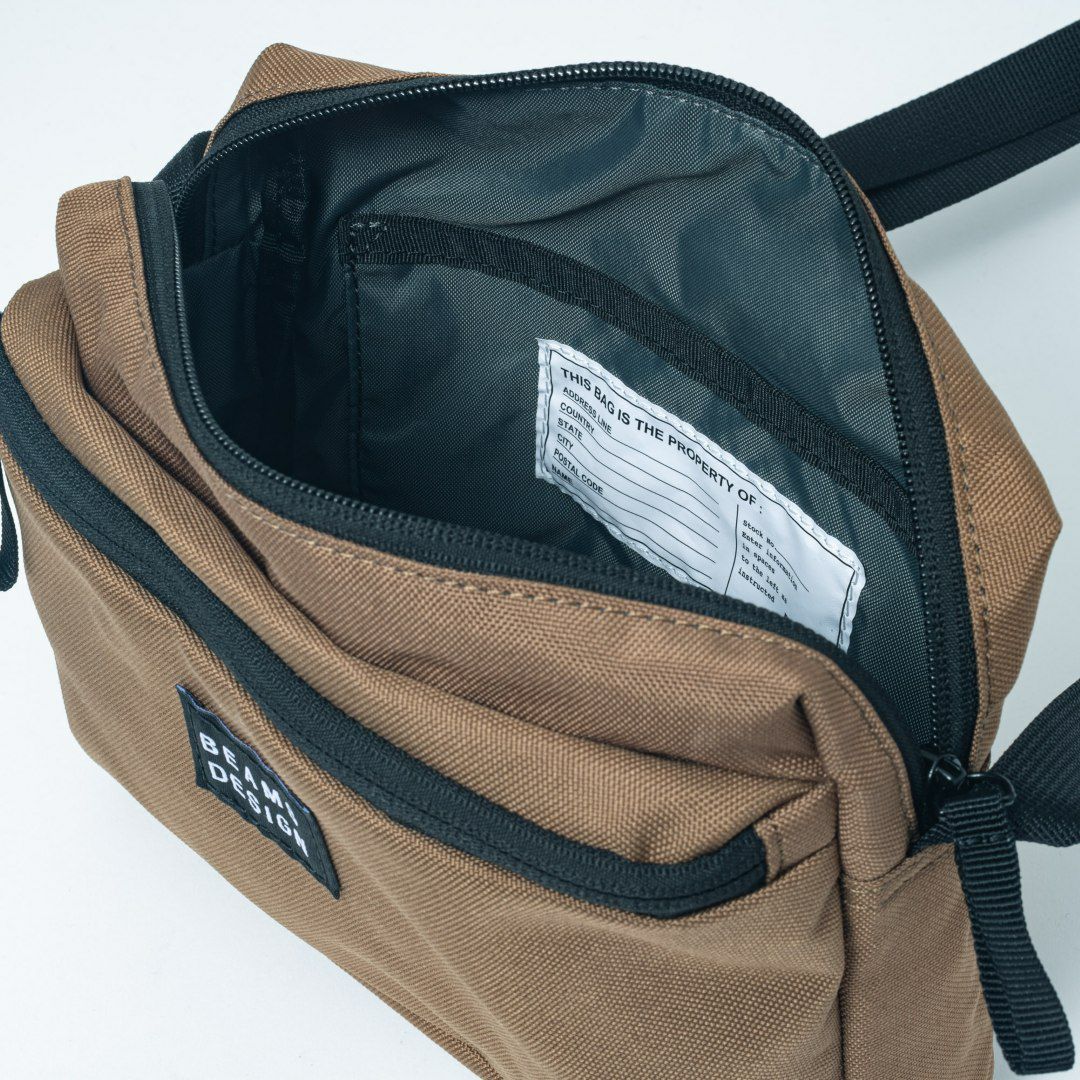 BEAMS DESIGN Every One 横型ショルダーバッグ ブラウン