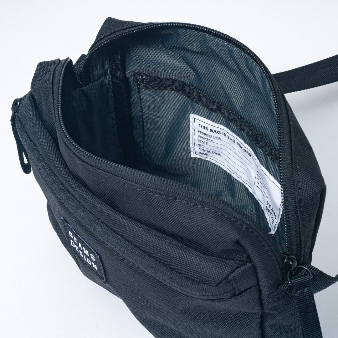 BEAMS DESIGN Every One 横型ショルダーバッグ ブラック