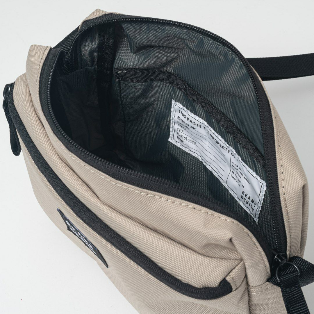 BEAMS DESIGN Every One 横型ショルダーバッグ ベージュ