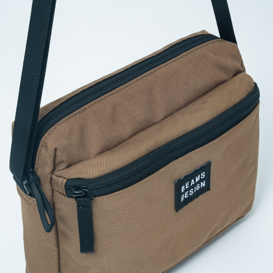 BEAMS DESIGN Every One 横型ショルダーバッグ ブラウン