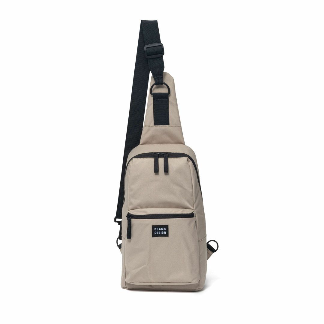 BEAMS DESIGN Every One 縦型ボディバッグ ベージュ