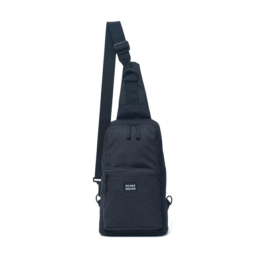 BEAMS DESIGN Every One 縦型ボディバッグ ブラック