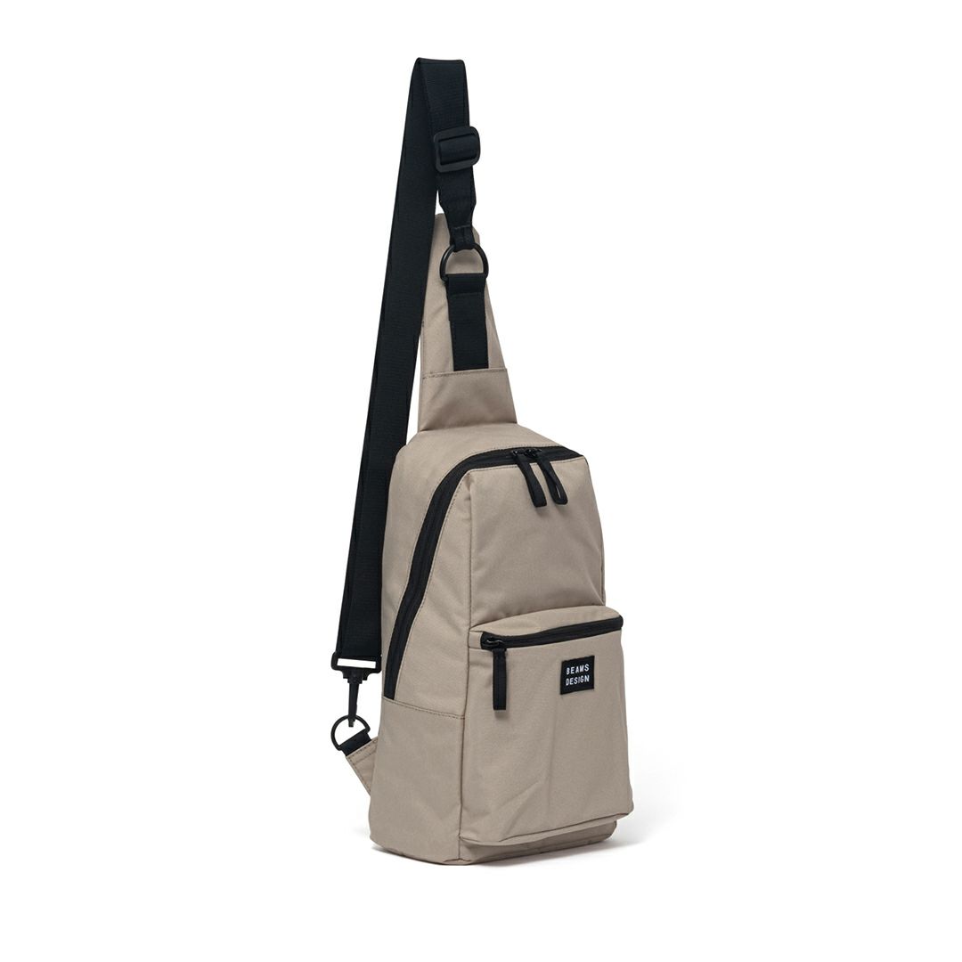 BEAMS DESIGN Every One 縦型ボディバッグ ベージュ