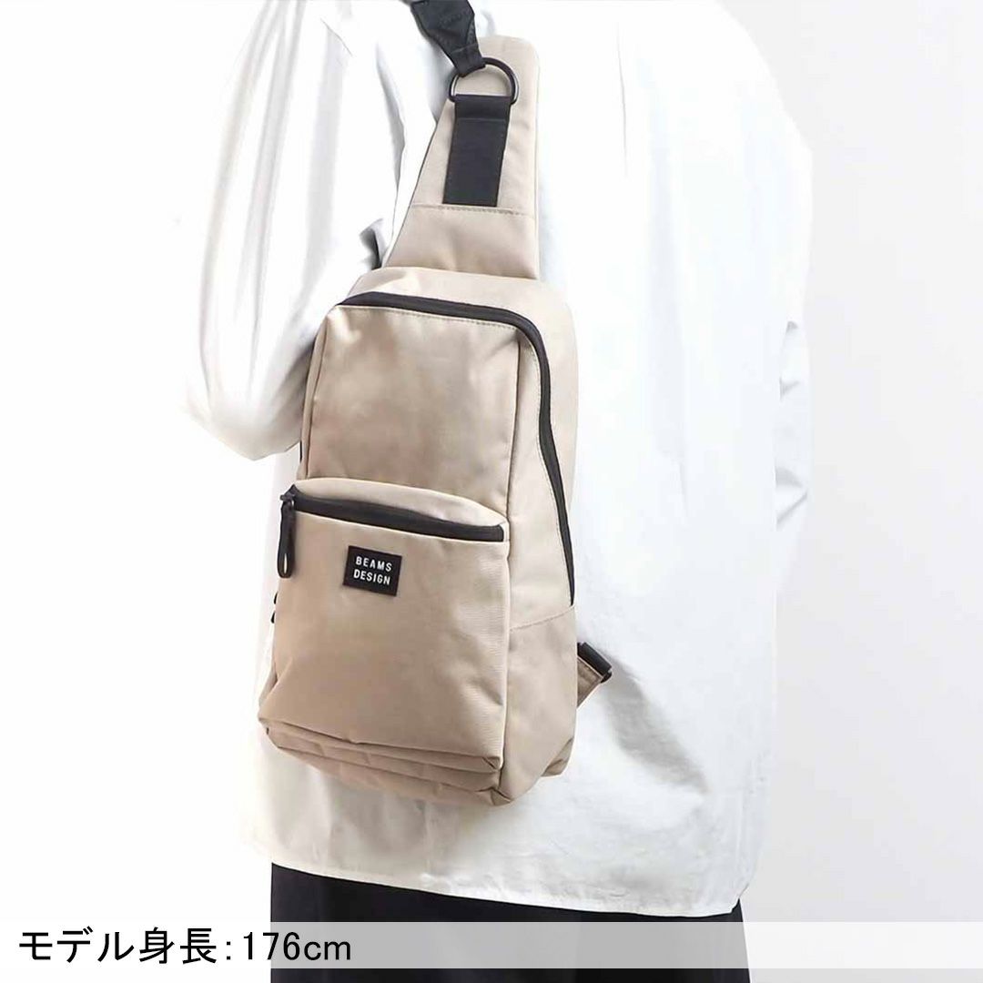 BEAMS DESIGN Every One 縦型ボディバッグ ベージュ