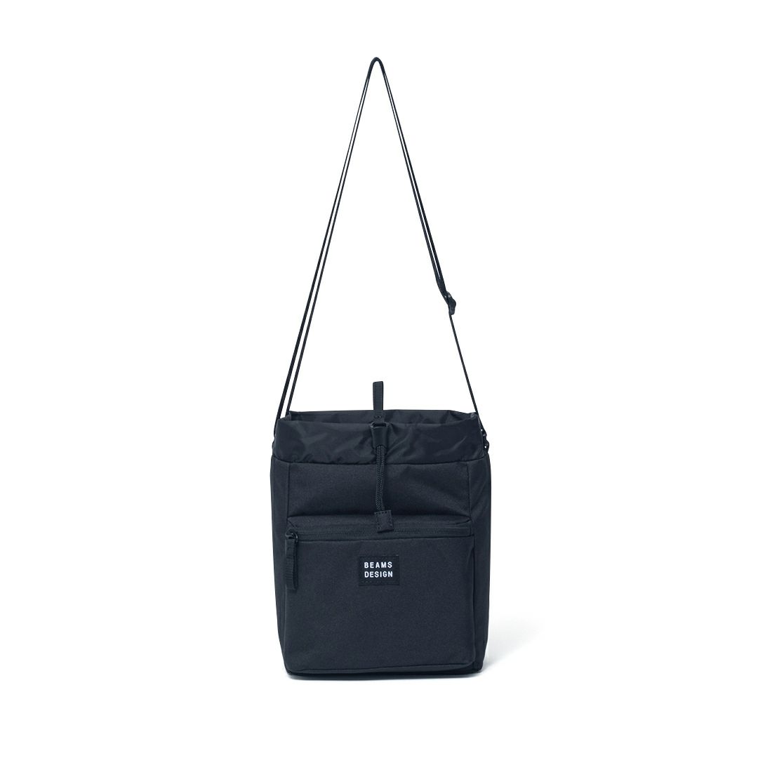 BEAMS DESIGN Every One 巾着型ショルダーバッグ ブラック