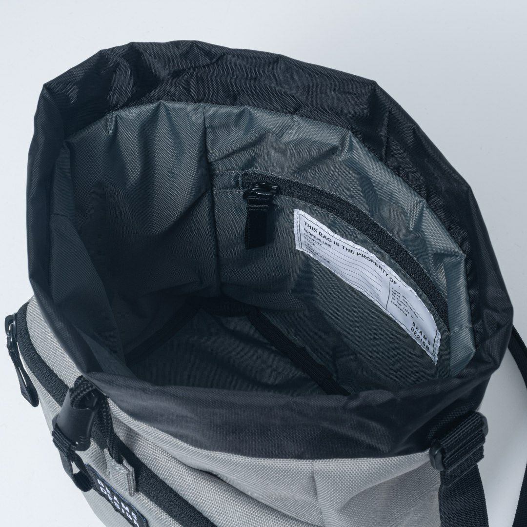 BEAMS DESIGN Every One 巾着型ショルダーバッグ グレー