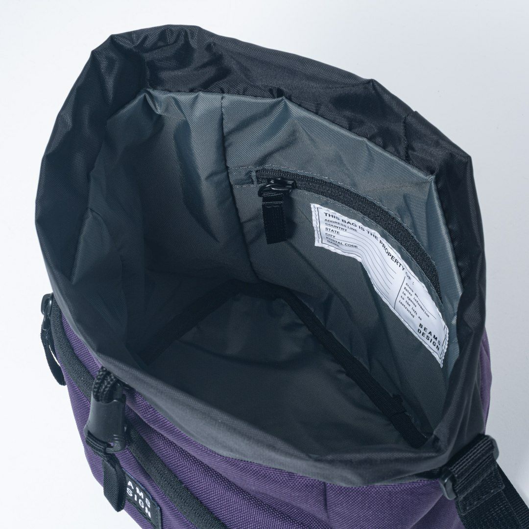 BEAMS DESIGN Every One 巾着型ショルダーバッグ パープル