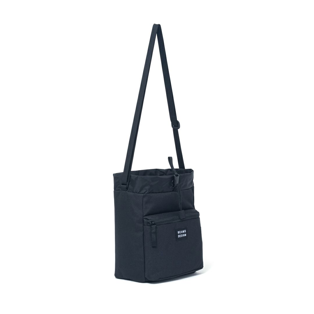 BEAMS DESIGN Every One 巾着型ショルダーバッグ ブラック