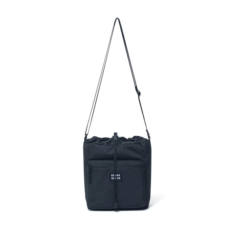 BEAMS DESIGN Every One 巾着型ショルダーバッグ ブラック