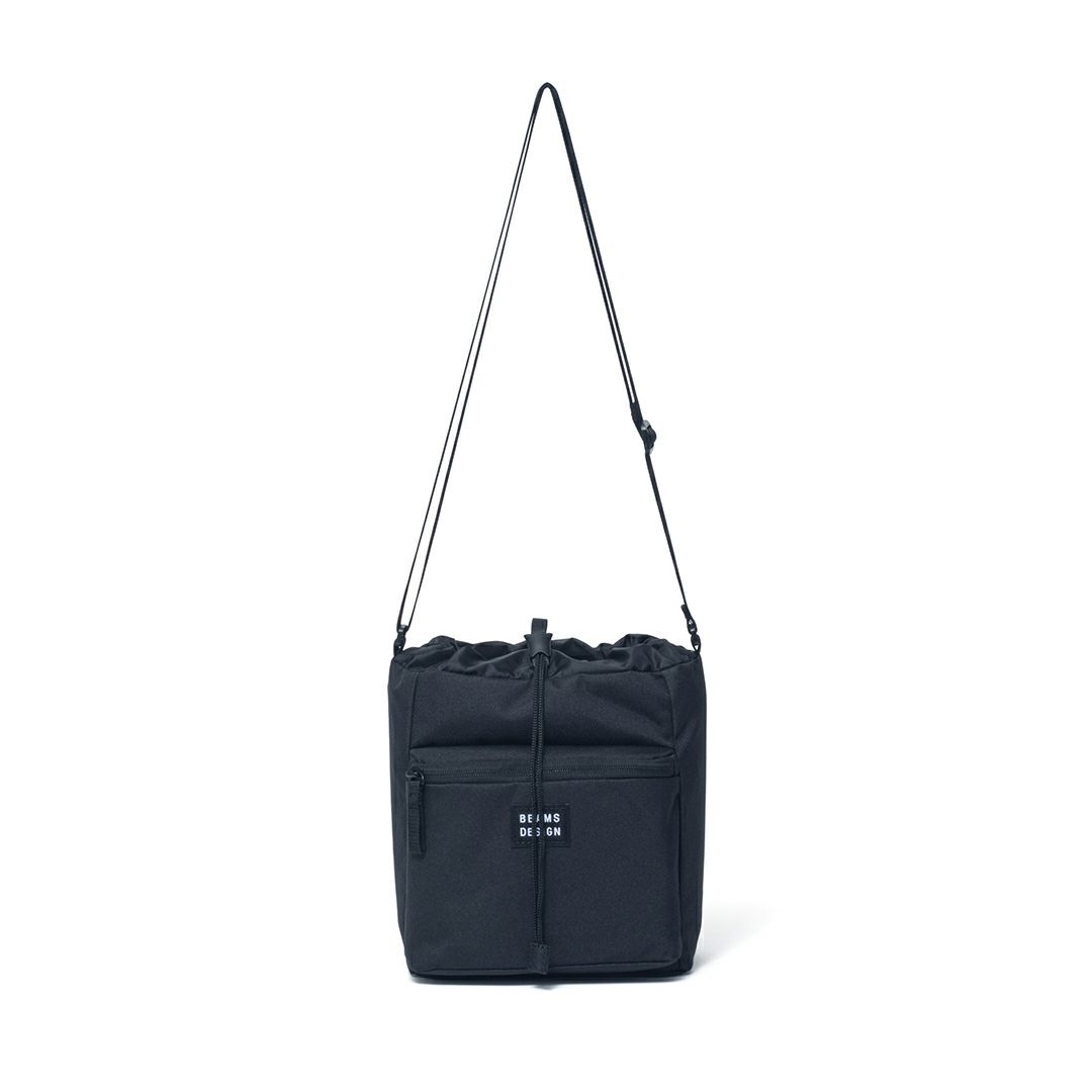 BEAMS DESIGN Every One 巾着型ショルダーバッグ ブラック