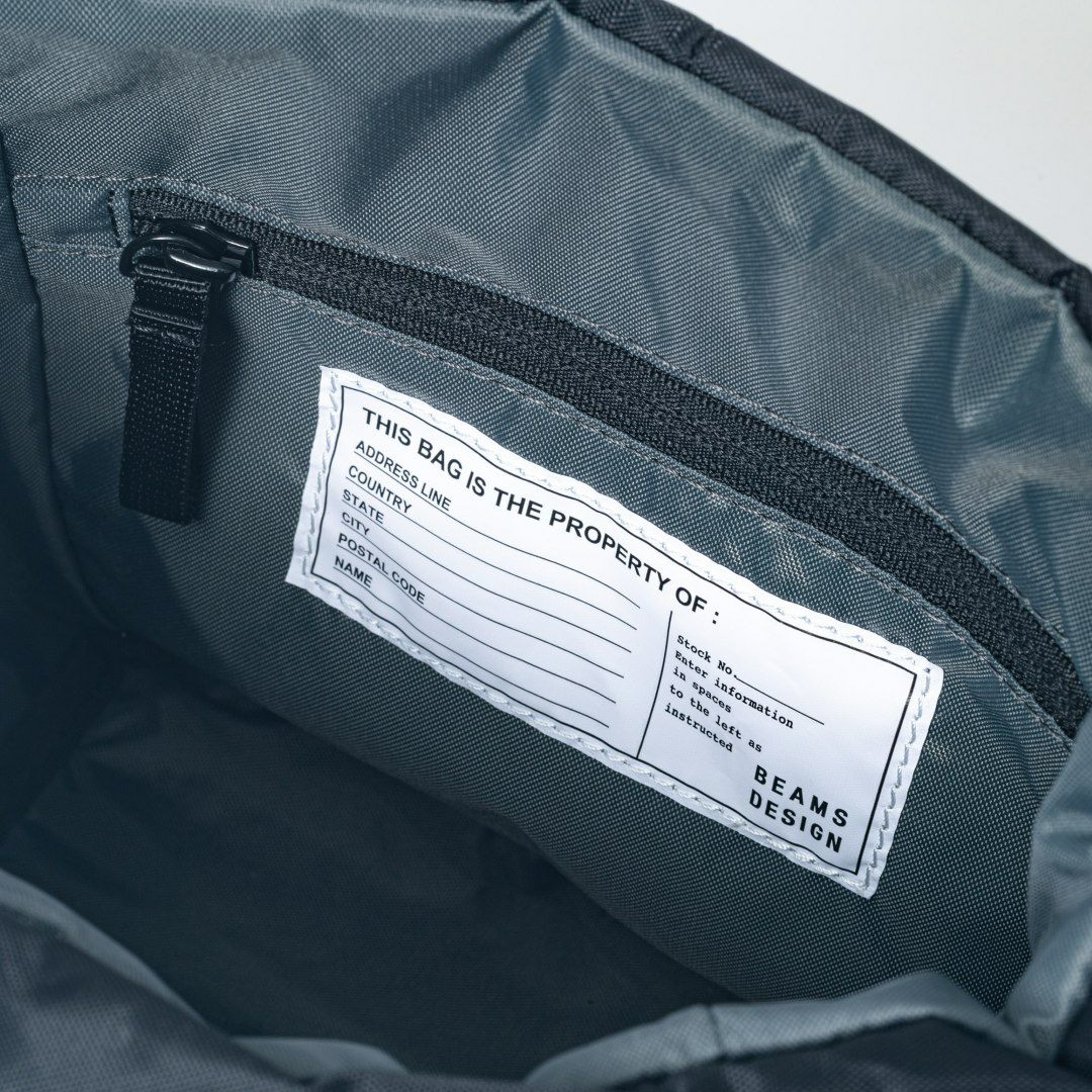 BEAMS DESIGN Every One 巾着型ショルダーバッグ ブラック