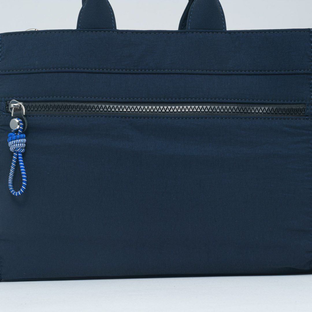 MANIUNO KAJIF スクエアミニトート(M) ネイビー