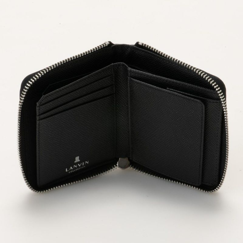  LANVIN COLLECTION RHEIN ラウンドファスナー折り財布 グリーン