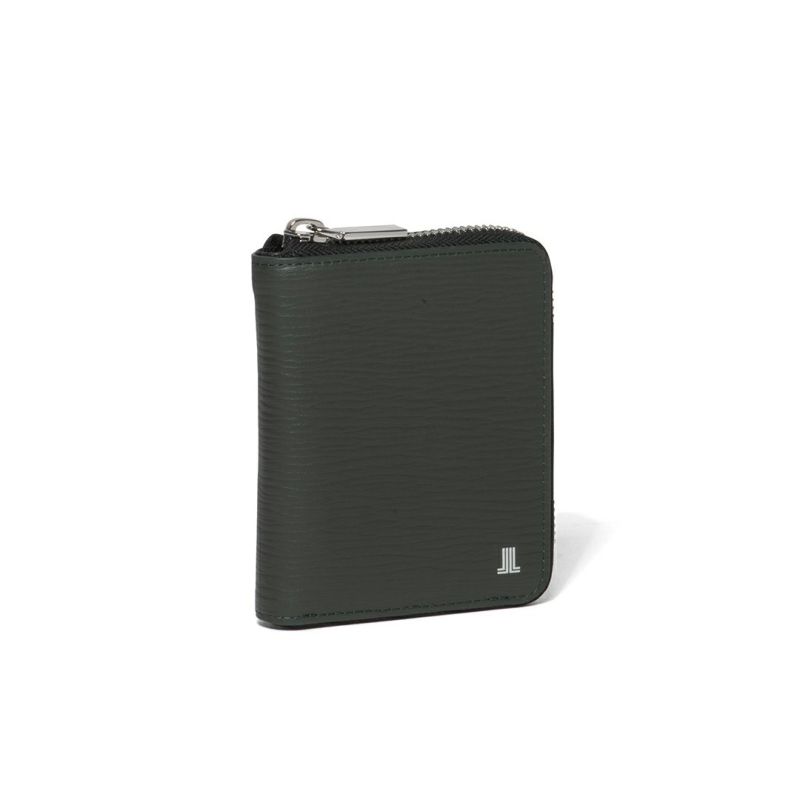  LANVIN COLLECTION RHEIN ラウンドファスナー折り財布 グリーン