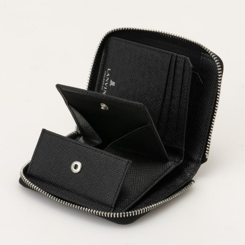  LANVIN COLLECTION RHEIN ラウンドファスナー折り財布 グリーン