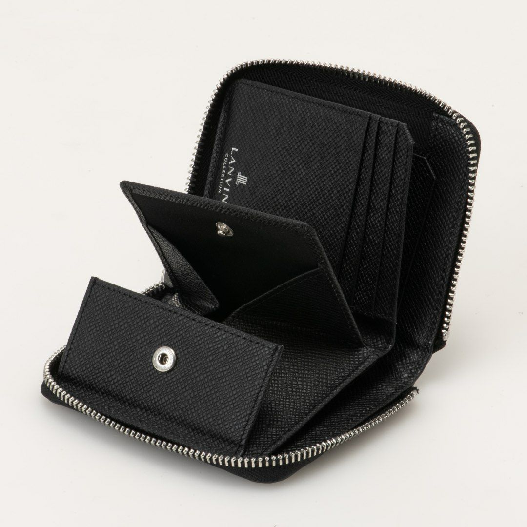 LANVIN COLLECTION RHEIN ラウンドファスナー折り財布 グリーン