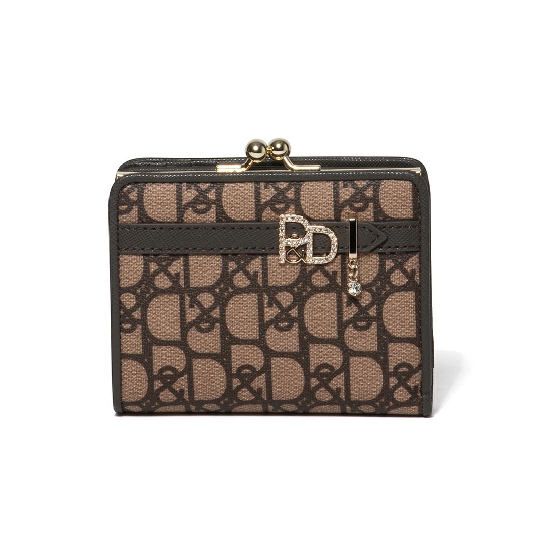 PINKY&DIANNEパドロック 口金折り財布 チョコ