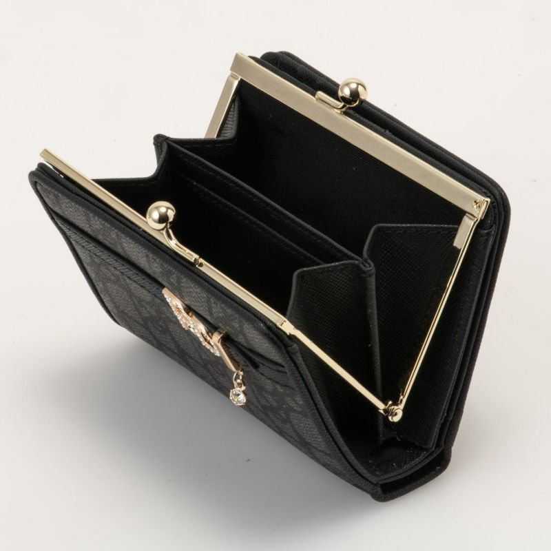 PINKY&DIANNEパドロック 口金折り財布 ブラック