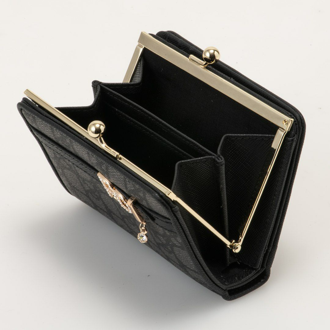 PINKY&DIANNEパドロック 口金折り財布 ブラック