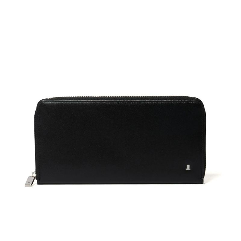 LANVIN COLLECTIONFLOWER PRINT ラウンドファスナー長財布 ブラック