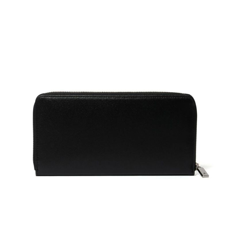 LANVIN COLLECTIONFLOWER PRINT ラウンドファスナー長財布 ブラック