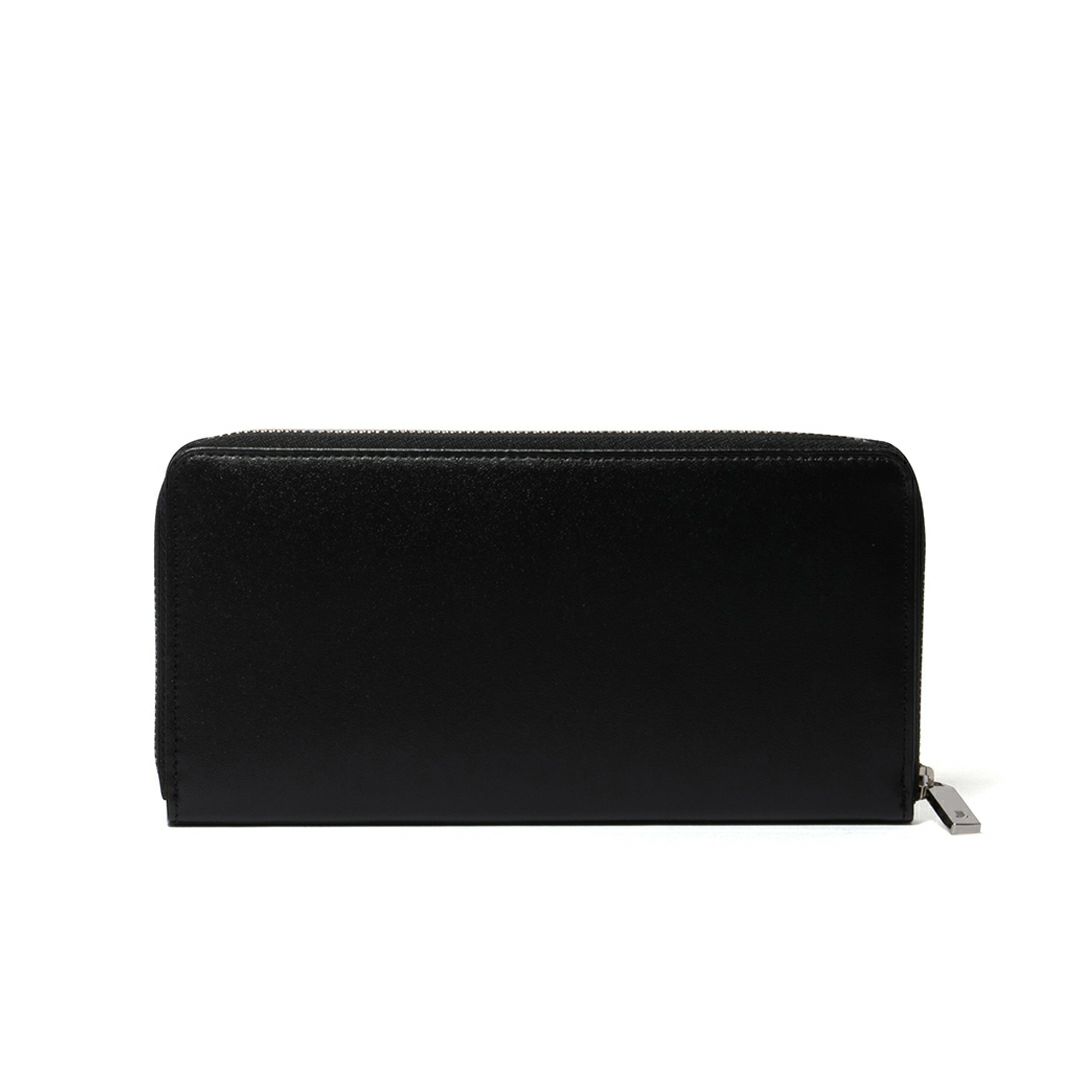 LANVIN COLLECTIONFLOWER PRINT ラウンドファスナー長財布 ブラック