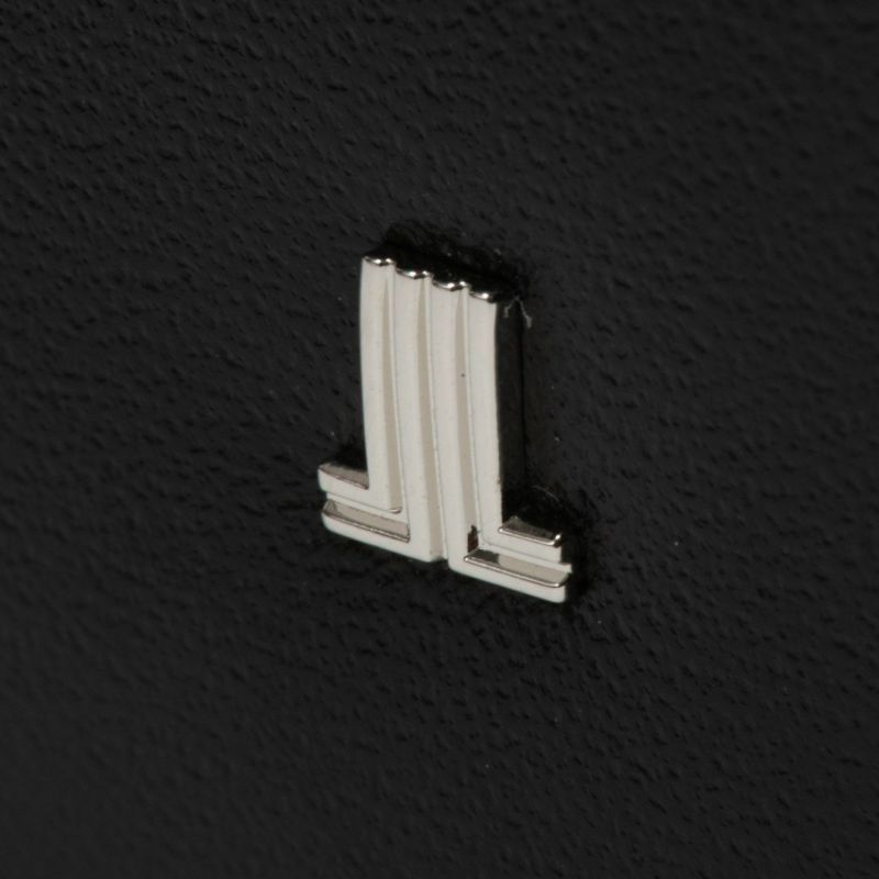 LANVIN COLLECTIONFLOWER PRINT ラウンドファスナー長財布 ブラック