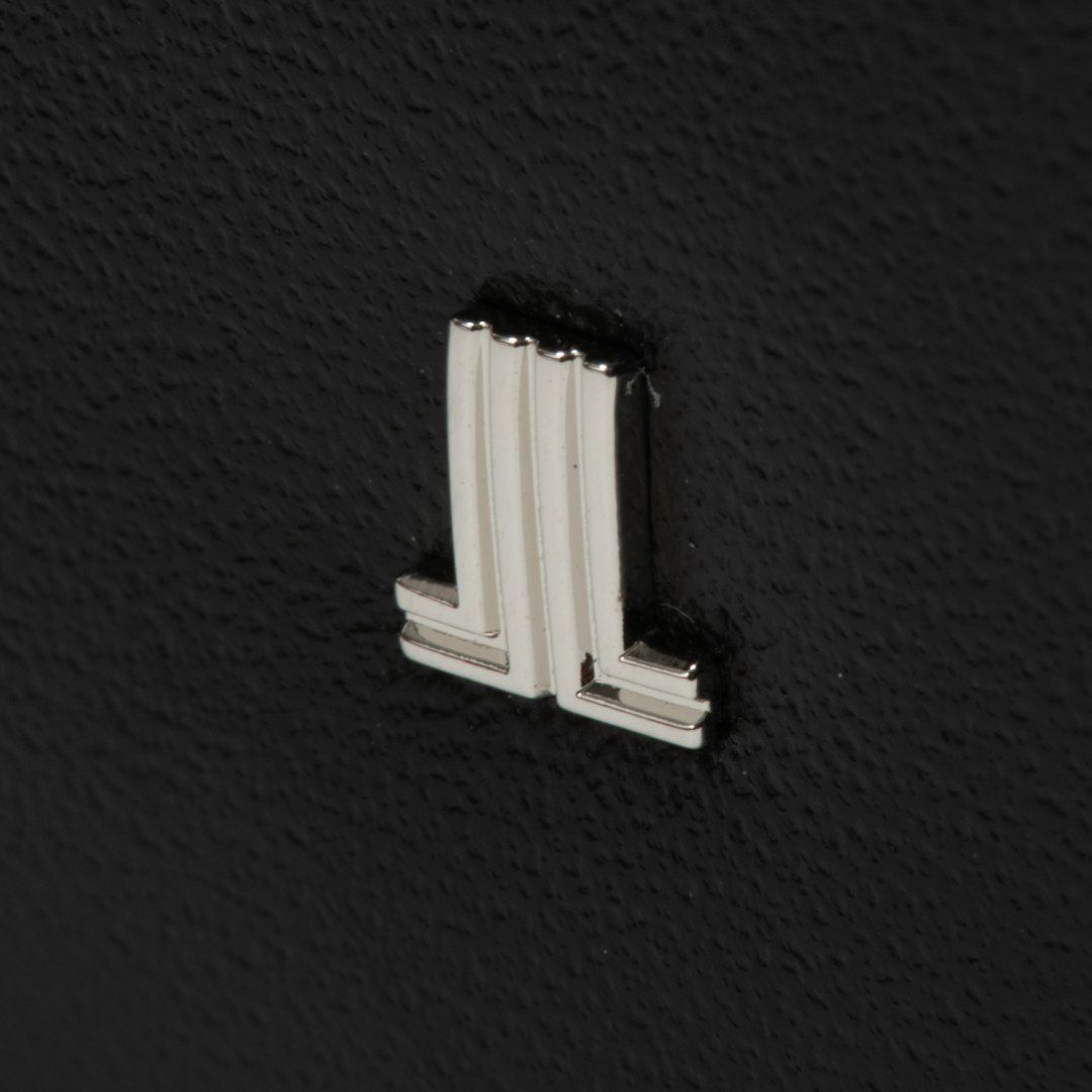 LANVIN COLLECTIONFLOWER PRINT ラウンドファスナー長財布 ブラック