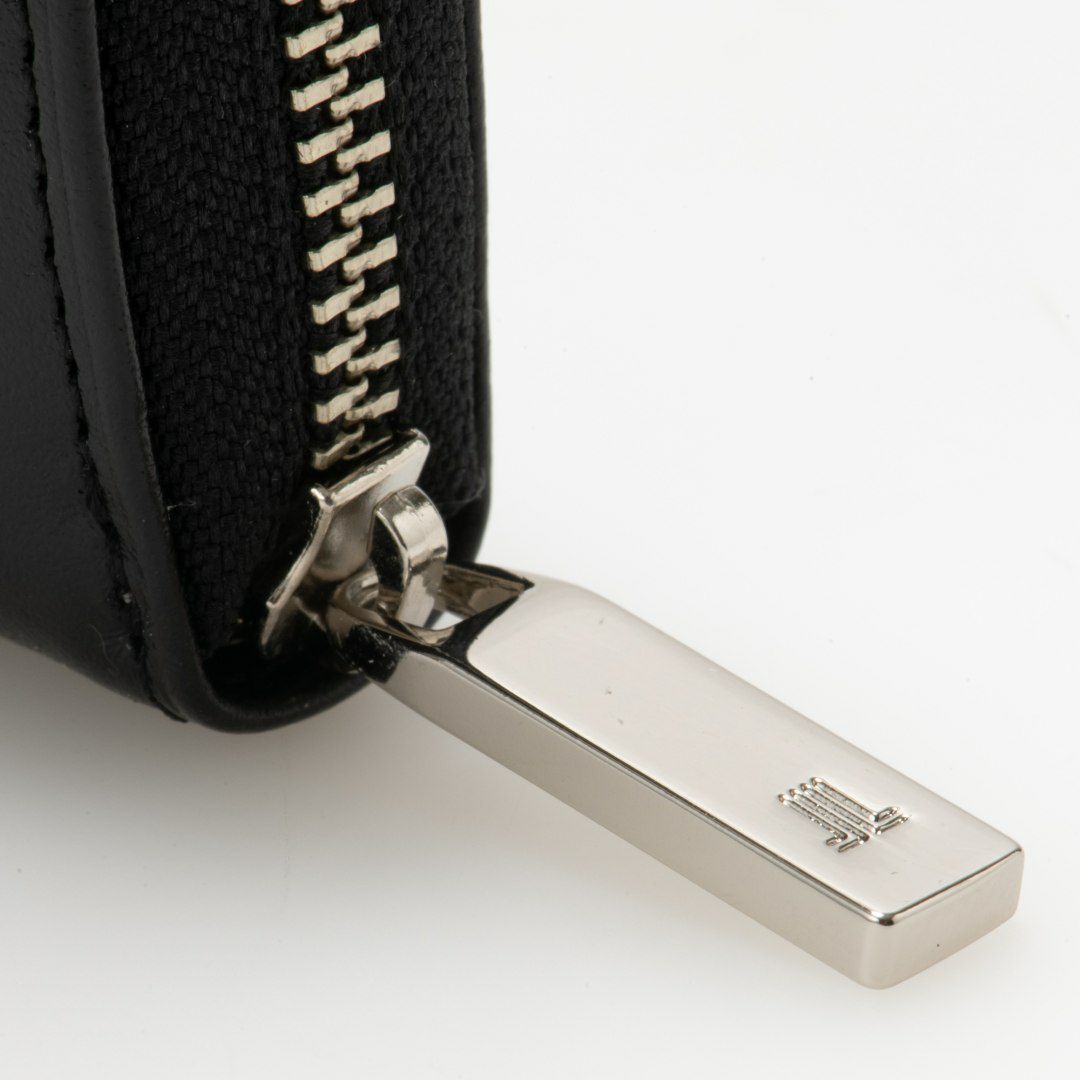 LANVIN COLLECTIONFLOWER PRINT ラウンドファスナー長財布 ブラック