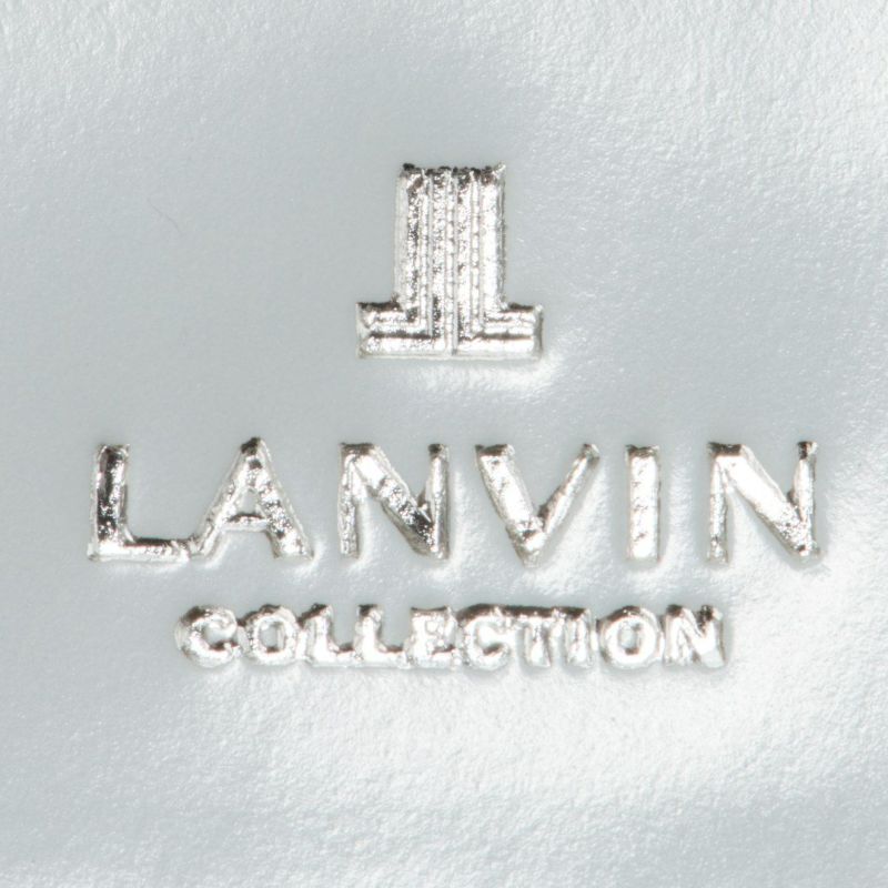 LANVIN COLLECTIONFLOWER PRINT 二つ折り財布 ブラック