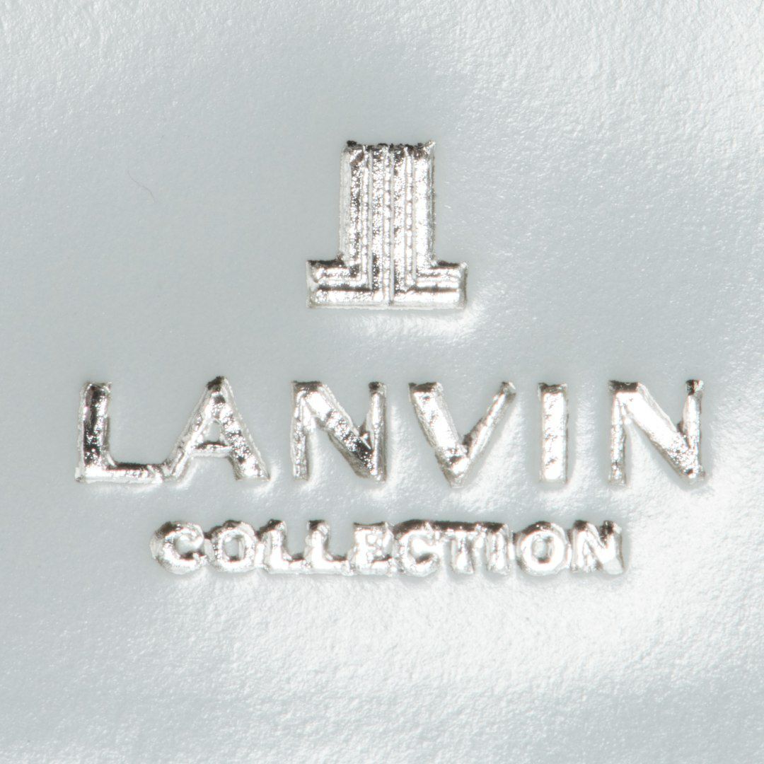 LANVIN COLLECTIONFLOWER PRINT 二つ折り財布 ブラック