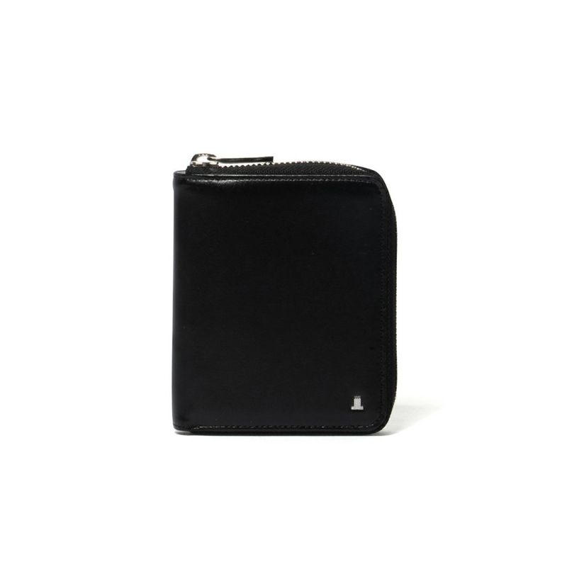 LANVIN COLLECTIONFLOWER PRINT ラウンドファスナー折り財布 ブラック