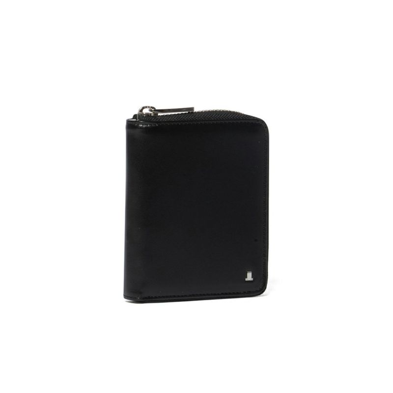 LANVIN COLLECTIONFLOWER PRINT ラウンドファスナー折り財布 ブラック