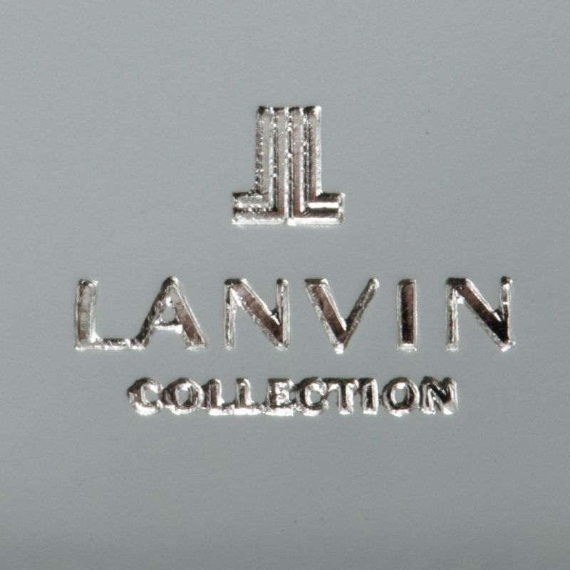 LANVIN COLLECTIONFLOWER PRINT ラウンドファスナー折り財布 ブラック