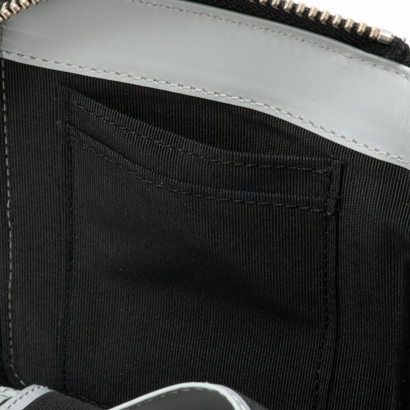 LANVIN COLLECTIONFLOWER PRINT ラウンドファスナー折り財布 ブラック