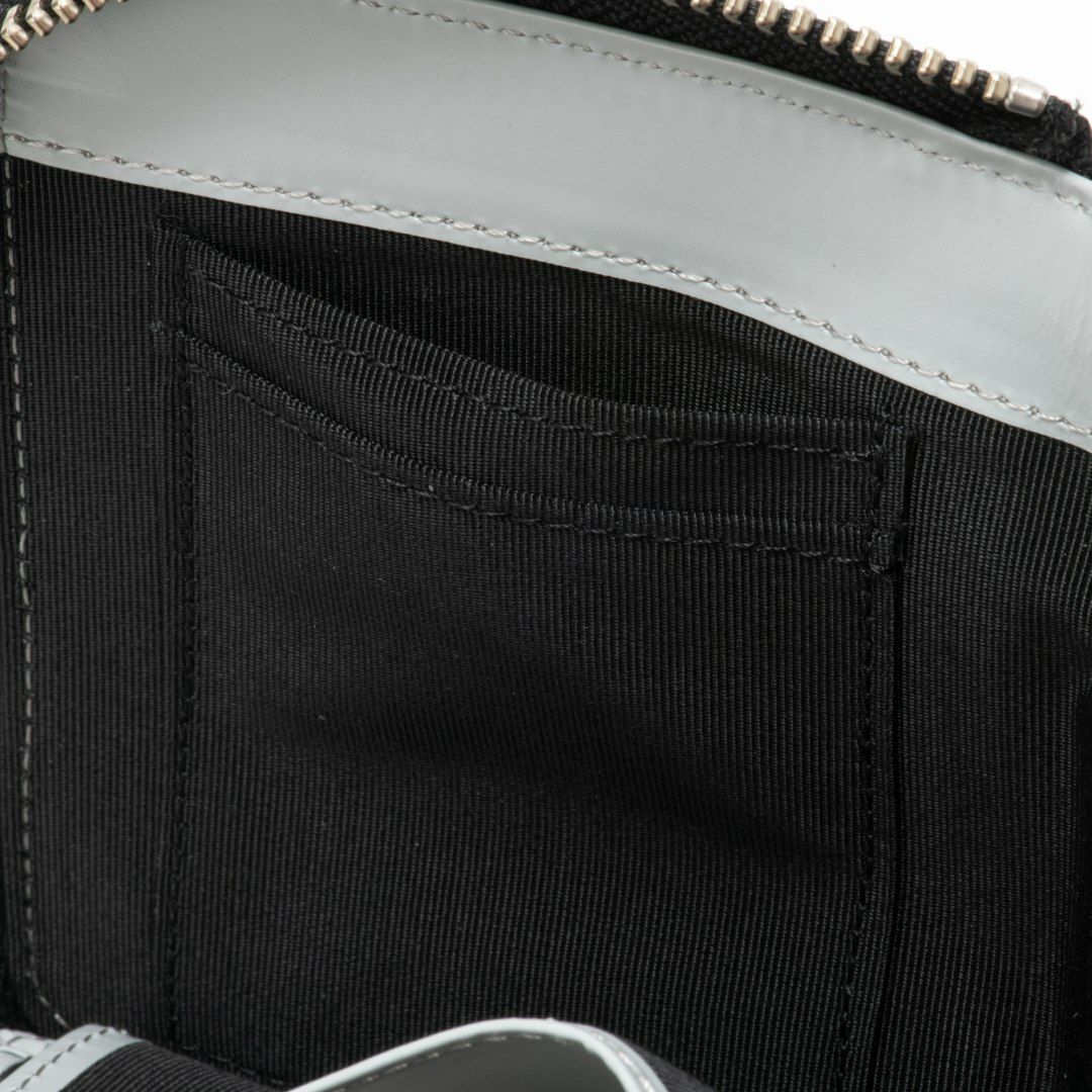 LANVIN COLLECTIONFLOWER PRINT ラウンドファスナー折り財布 ブラック