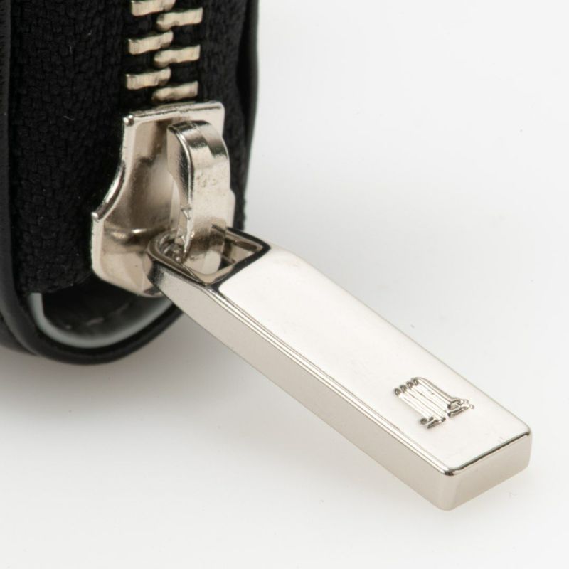 LANVIN COLLECTIONFLOWER PRINT ラウンドファスナー折り財布 ブラック