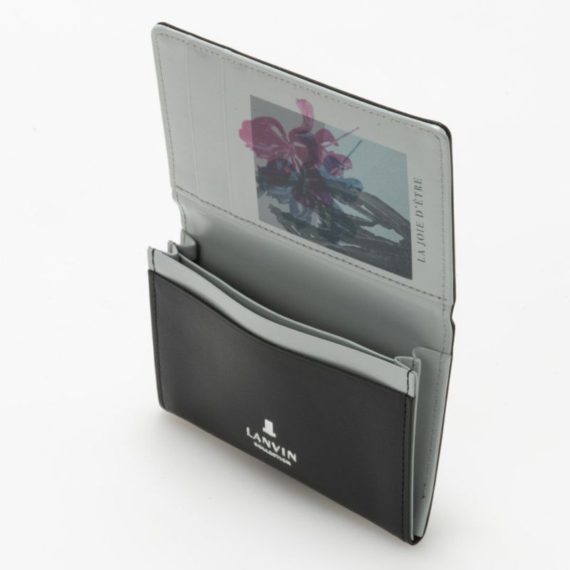 LANVIN COLLECTIONFLOWER PRINT 名刺入れ ブラック